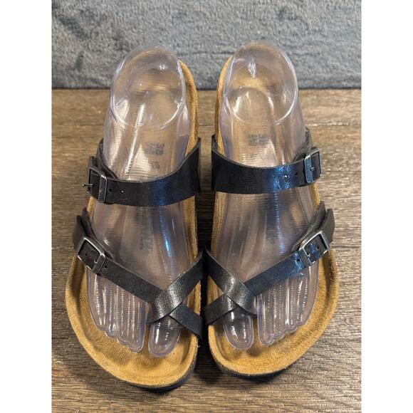 Birkenstock Mayari Birko-Flor sandals in black Women’s Size 38 US 7-7.5 - Picture 3 of 9